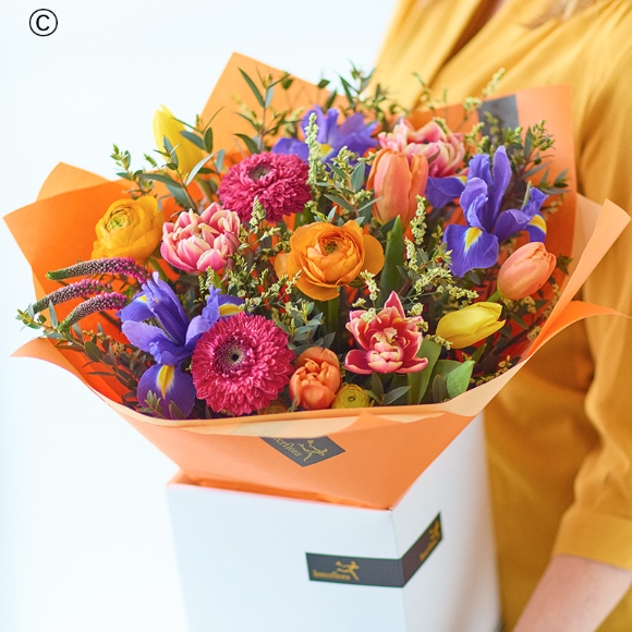 Tulip and Iris Handtied