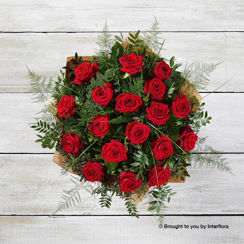 Heavenly Red Rose Hand tied